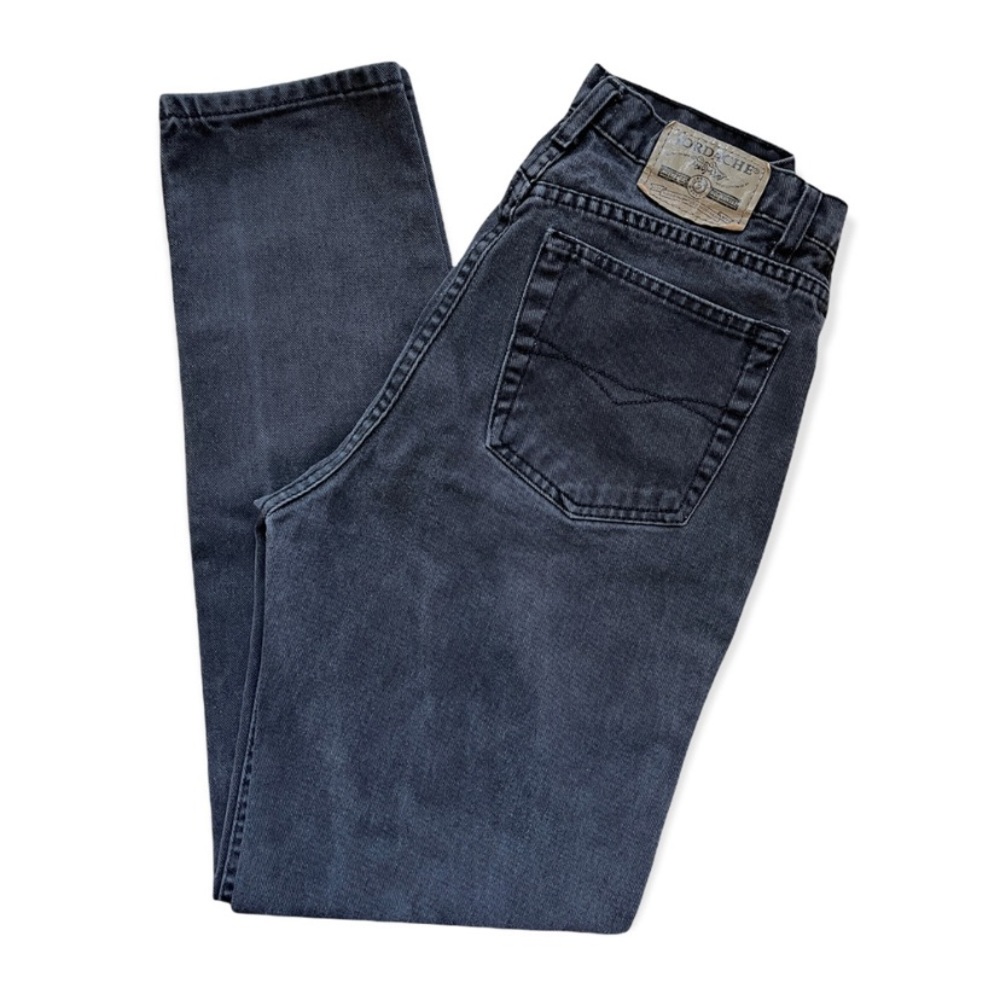 Jordache Vintage 90s High Rise Tapered Leg Jean Black Size 13/14 W28